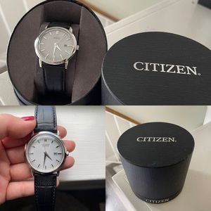 Citizen Eco-Drive Mens Leather Watch